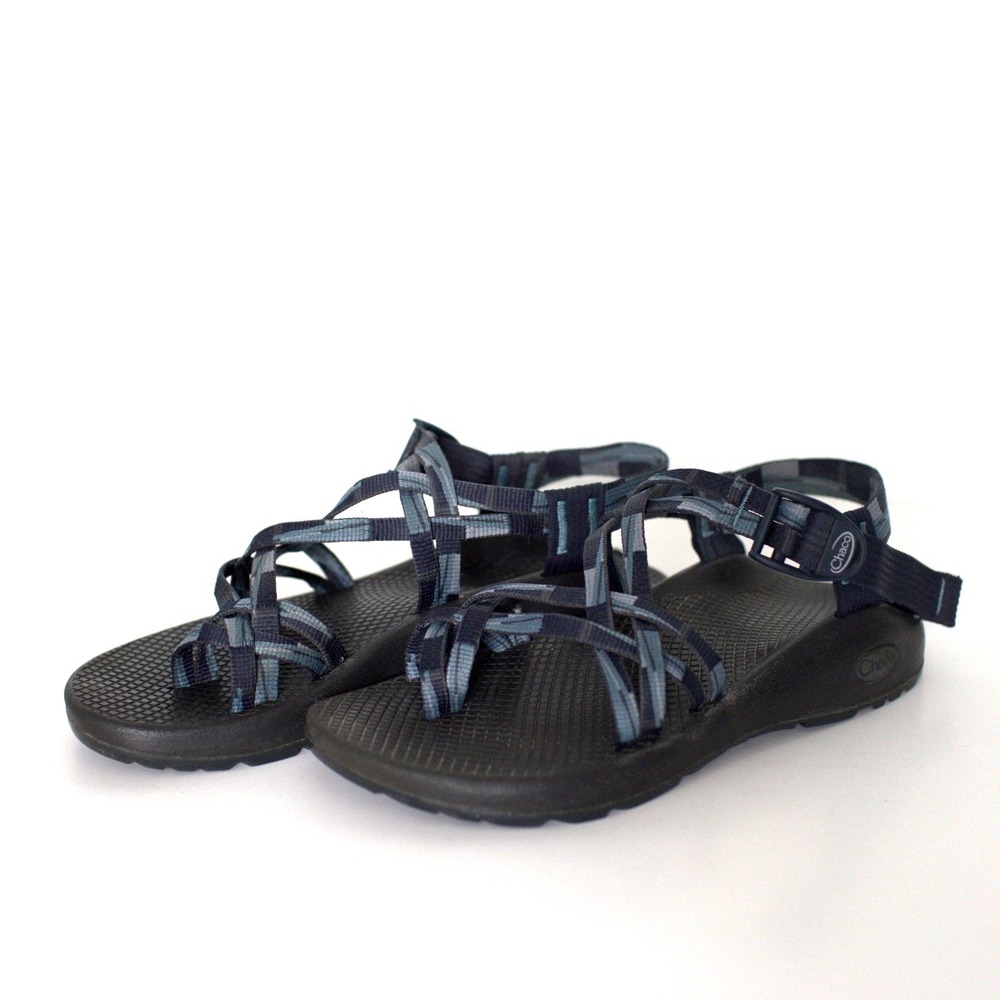 Chaco Z Cloud 2 Womens 7 Blue Plaid Strappy Toe Loop Hiking Sandals JCH108068